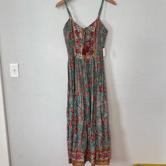 Angie Dresses & Skirts - Angie Floral Maxi Dress in Teal and Red, Size L